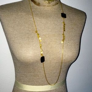Ashiana Brass gold plated asymmetrical necklace os
